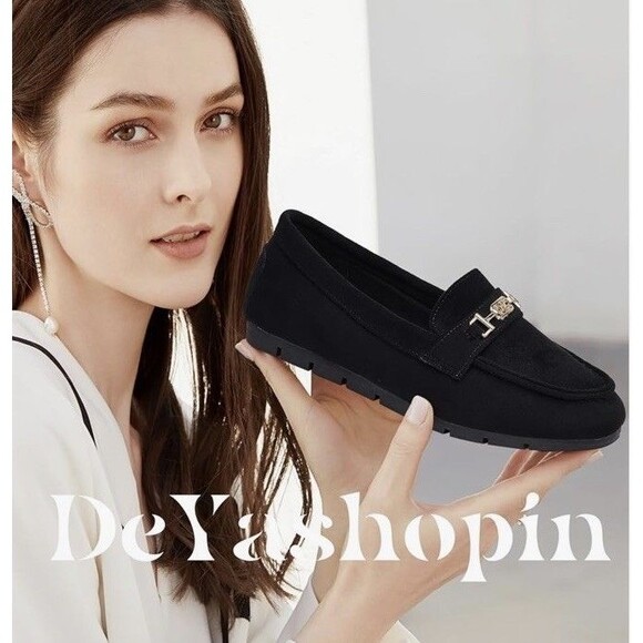 DeYashopin Women's Loafer Shoes Slip On Work Shoes Comfort Walking Flats Size 9 - Picture 4 of 16